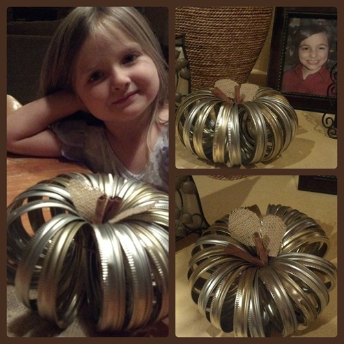 How to Make a Canning Ring Pumpkin via The Simple Homemaker