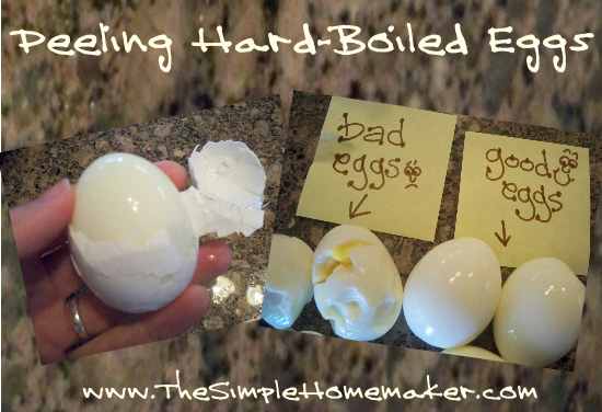 Peeling Hard-Boiled Eggs (www.TheSimpleHomemaker.com)