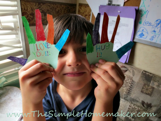 How To Mail A Hug - 10-step picture tutorial from The Simple Homemaker's children