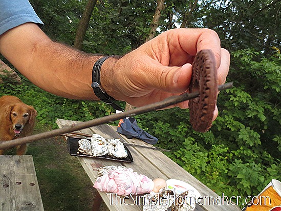 Simple {Nearly} Messless S'mores -- Only two ingredients and a mind-blowing technique!