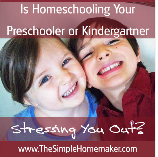 Is Homeschooling Your Preschooler or Kindergartner Stressing You Out?