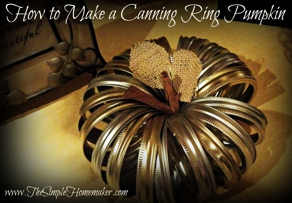 Simple Thanksgiving Craft – How to Make a Canning Ring Pumpkin